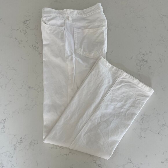 NYDJ Premium Denim Style #P1500 5 Pocket MRise Straight Leg w Flare White Sz 8P - Picture 3 of 12